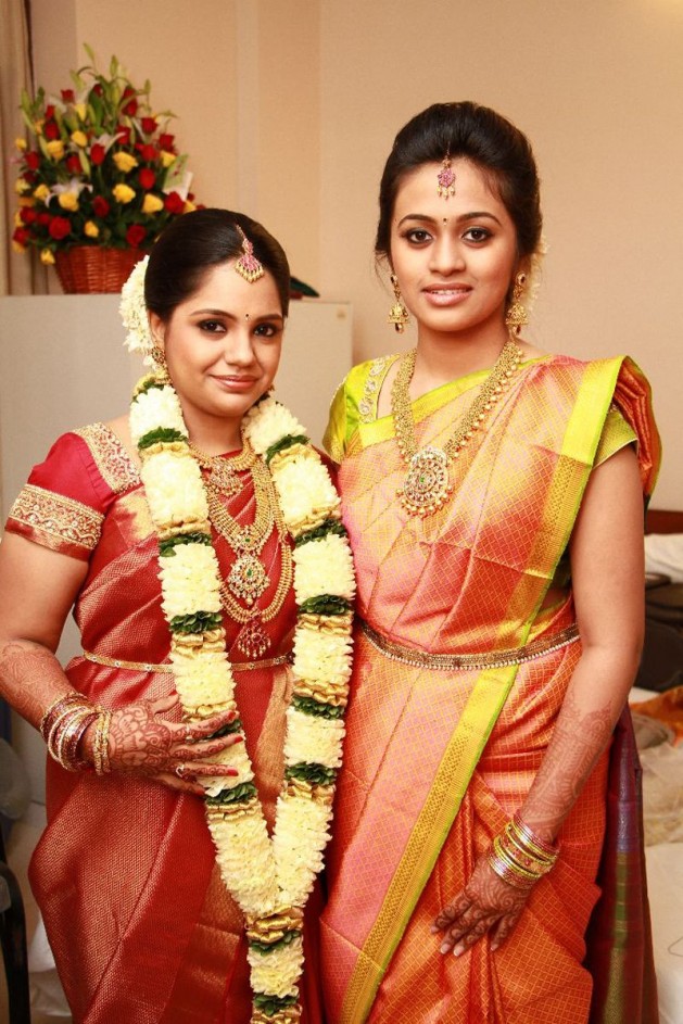 G-V-Prakash-Saindhavi-Wedding saree