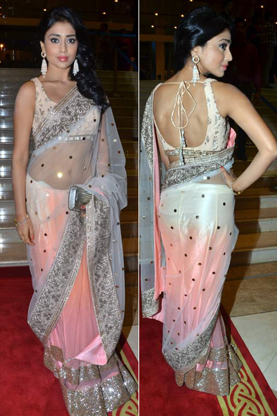 shriya in manish saree