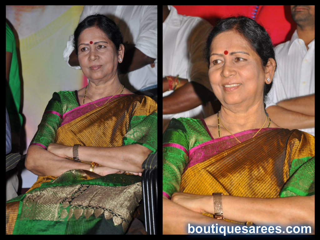 Galla Aruna Kumari in silk saree