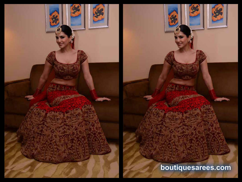 Sunny Leone in bridal lehenga