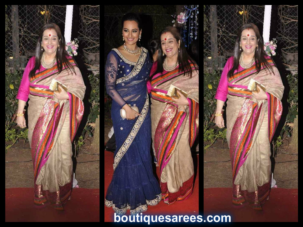 poonam sinha in silk sari