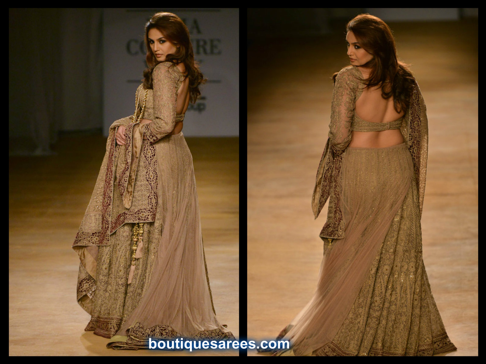 huma qureshi in designer lehenga