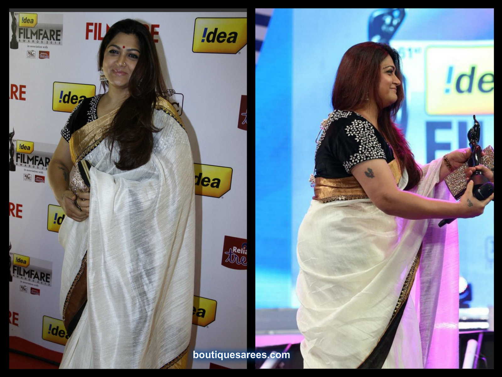 khushboo in white saree