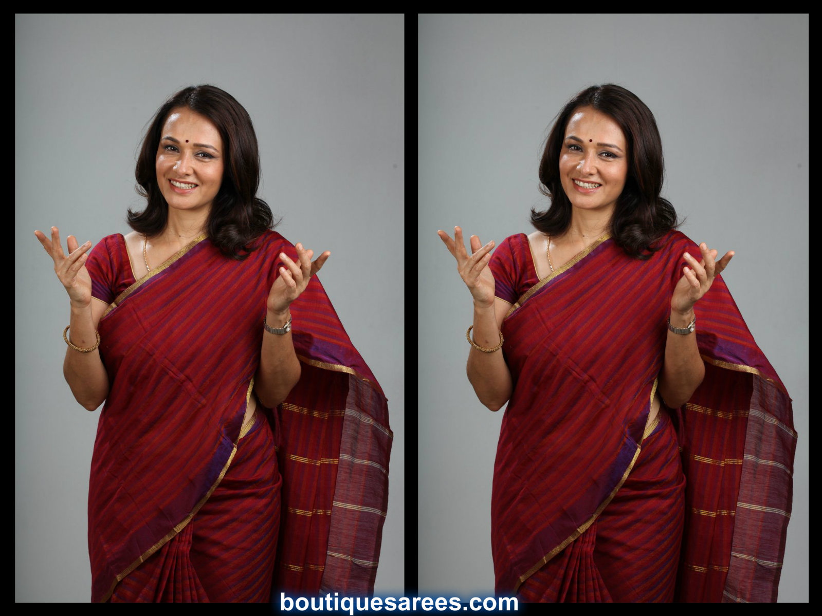actress amala in silk sari
