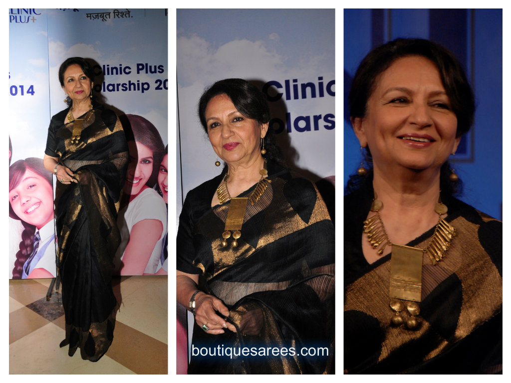 Sharmila Tagore in black saree