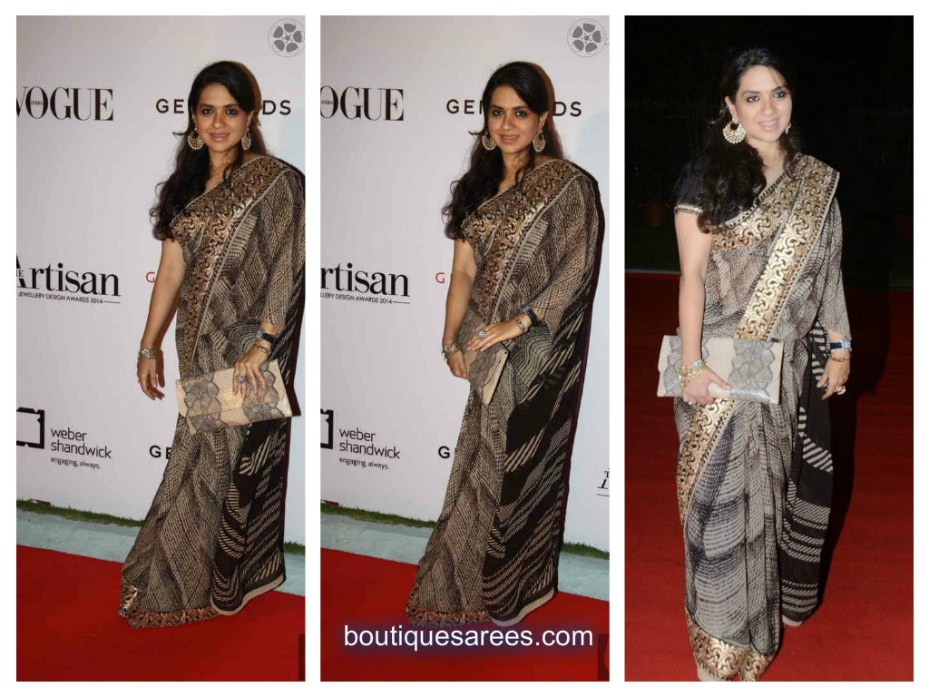 printed sari