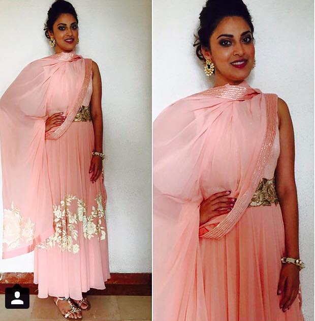 Anushka Ranjan in pink dress