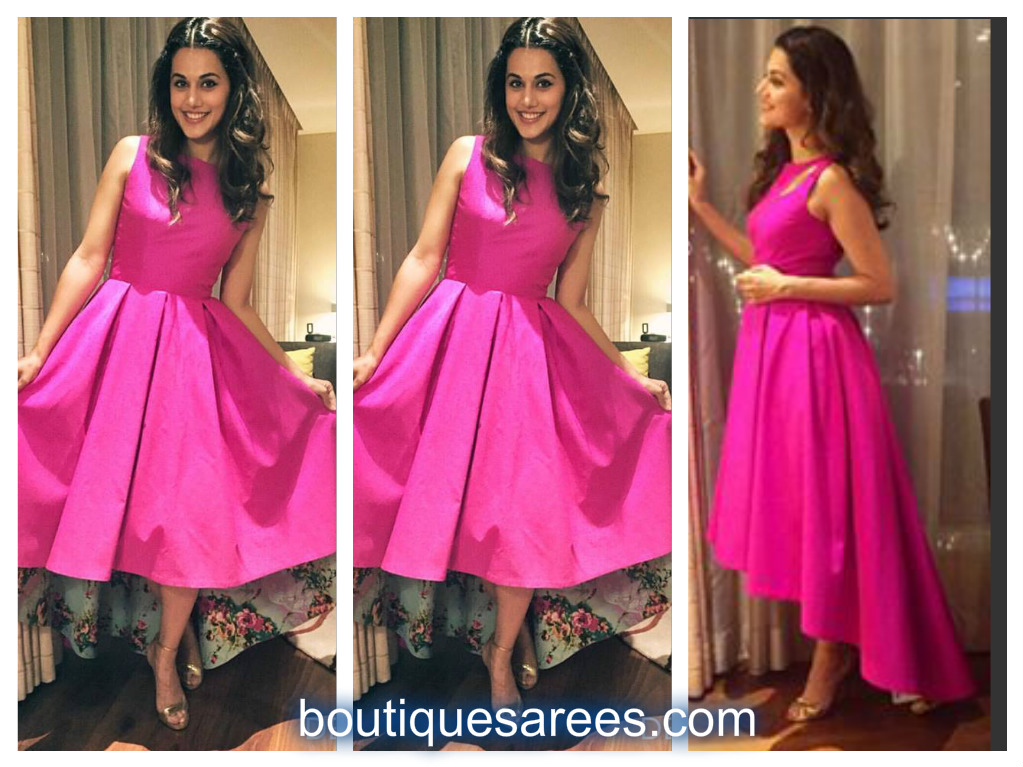 taapsee in pink dress