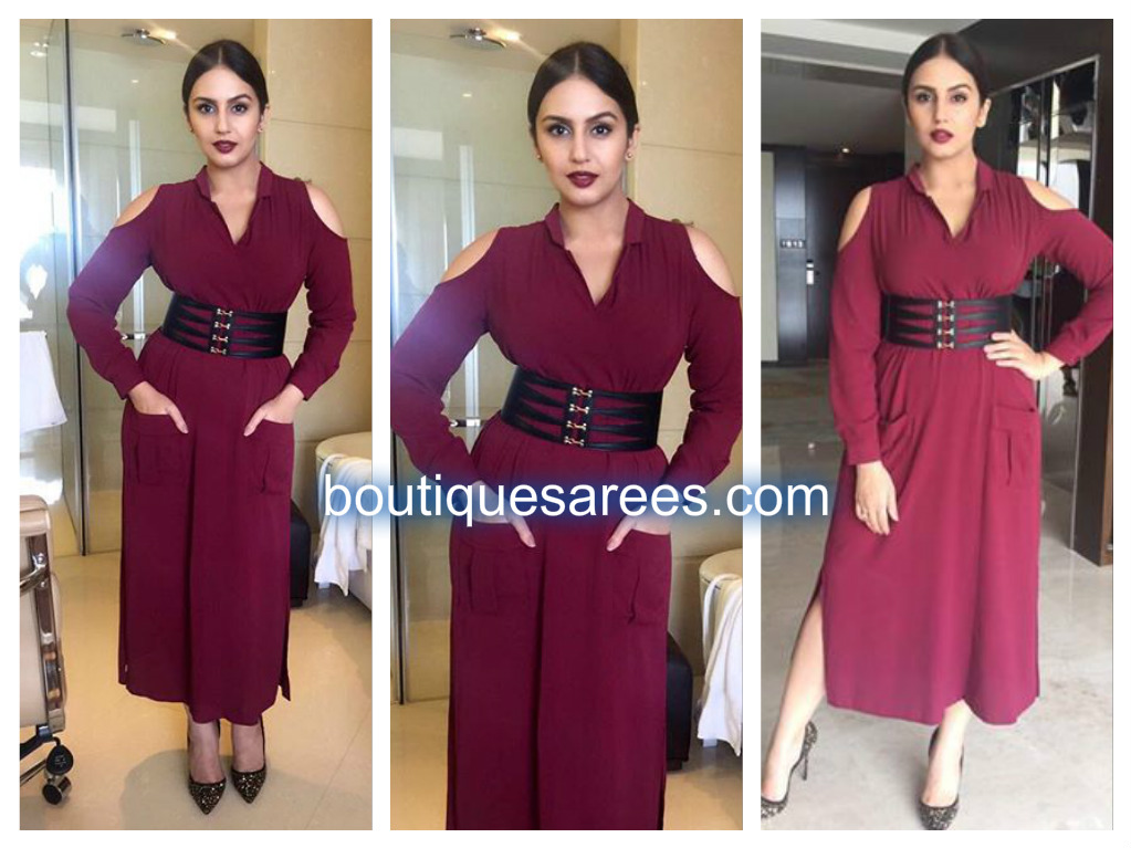 huma qureshi in red dress