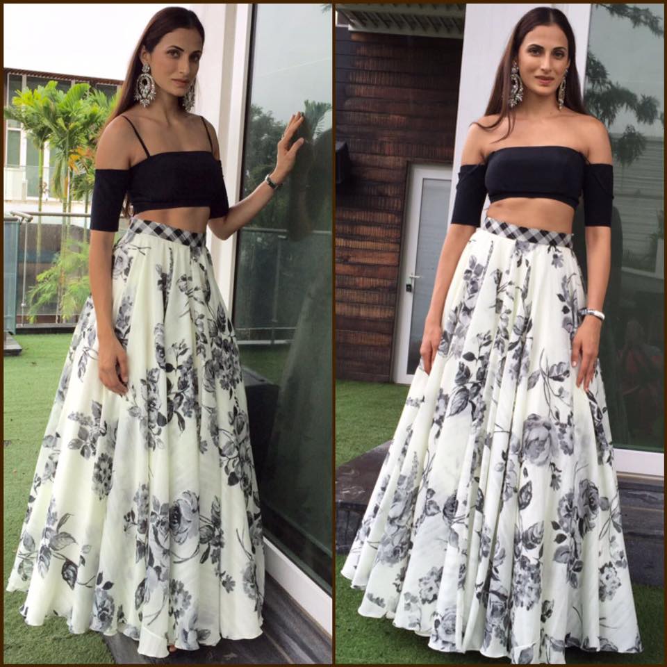 shilpa-reddy-in-skirt-and-crop-top
