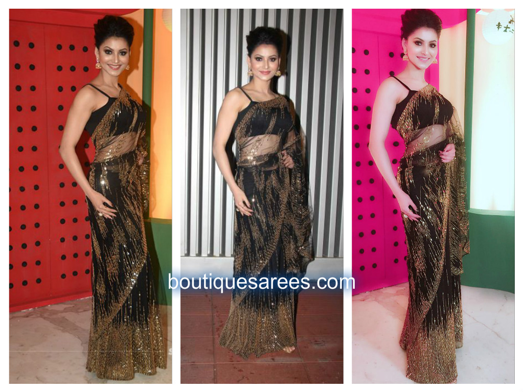 urvashi-in-black-sari