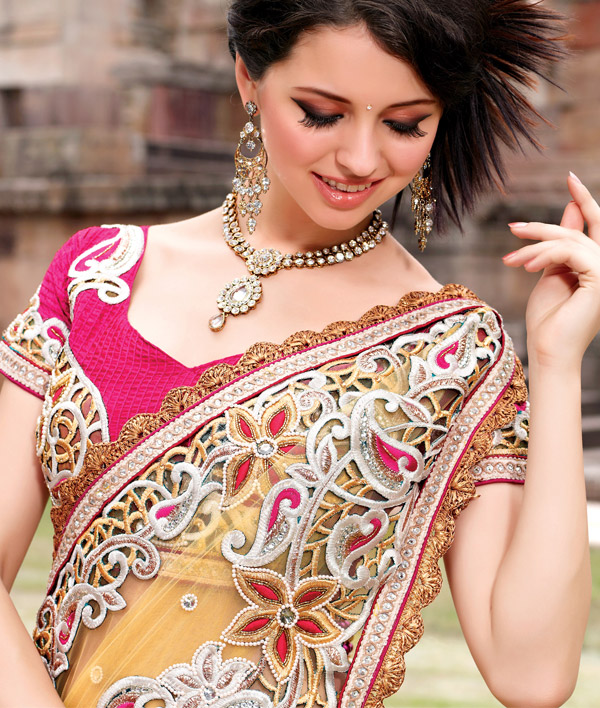 CUTWORK-SEQUINS-SAREE-WITH-BLOUSE