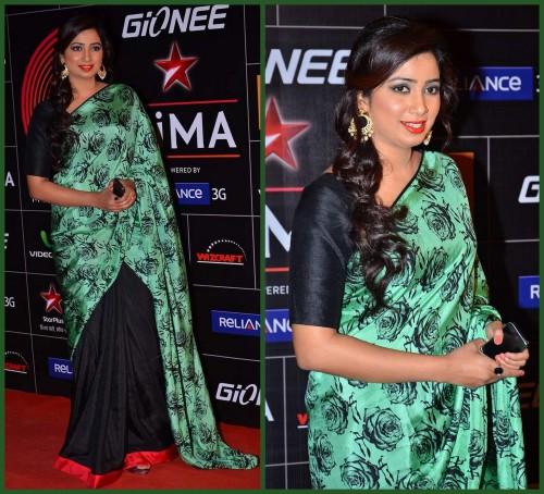 tabu in black chanderi saree – Boutiquesarees.com