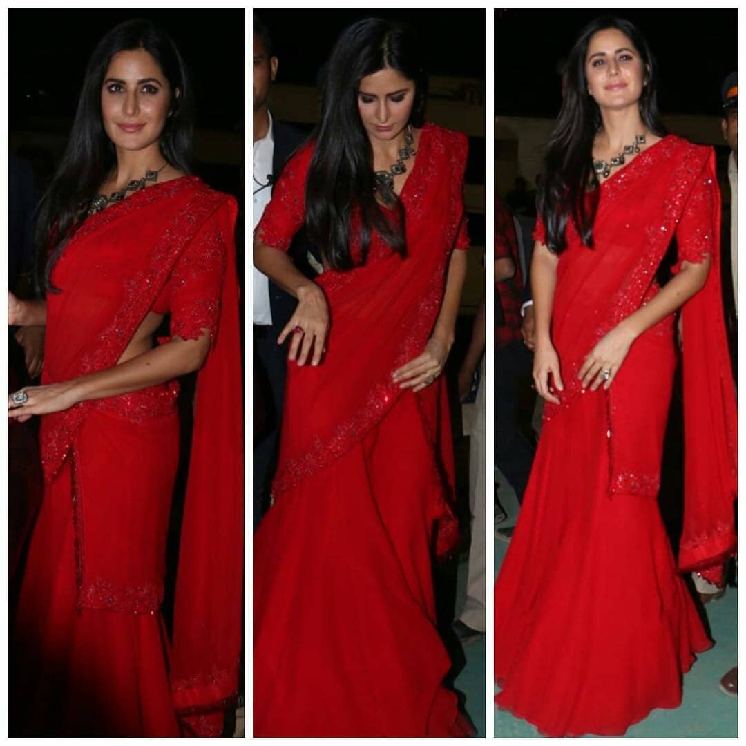 Katrina Kaif in red saree takes the internet by storm